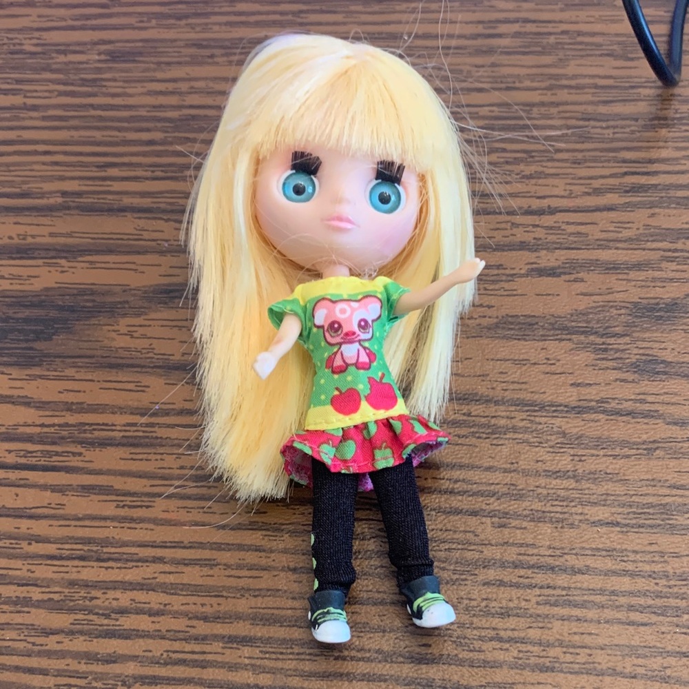LPS Blythe  Doll with Green Dress and Black Pants with sneakers